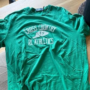 Ralph Lauren green t-shirt, cross country RL athletics